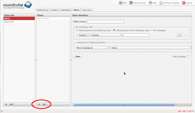 4: Add a new filter (rule)
